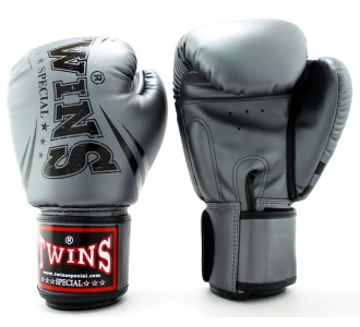 Боксерские перчатки Twins Special с рисунком (FBGVS3-TW6 gray)